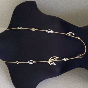 Coach Gold Crystal Charm Necklace